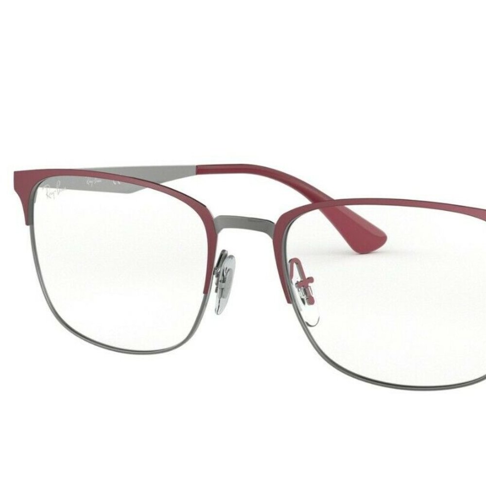 NEW Ray-Ban OPTICAL RB 6433 3040 red/ SILVER EYEGLASSES FRAME 53-19-145MM
